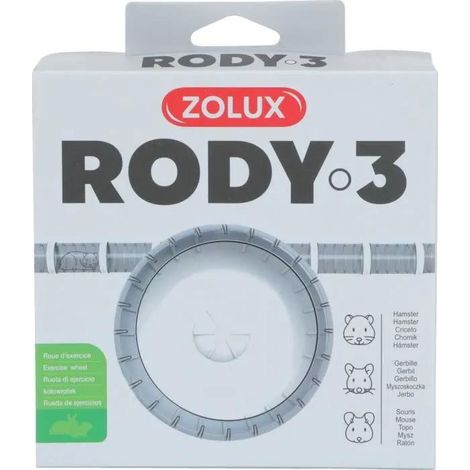 Zolux Rody transparente Laufrolle 14 cm geräuschlos