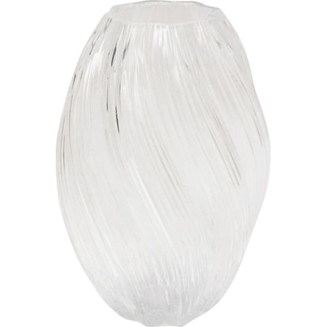 Vase Design en Verre "Valma" 27cm Transparent (1/3)