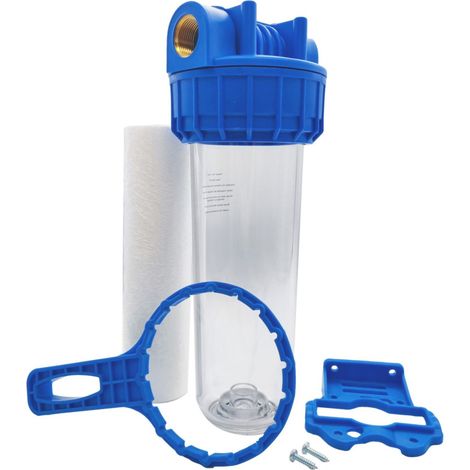 Toodo – Porte filtre à eau 9 pouces 3/4 – Filtration sédiments 20µm – Installation rapide – Bol transparent pour contrôle d'encrassement