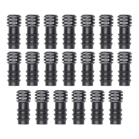 20 Pièces connecteurs d'extrémité de tuyau d'arrosage en plastique barbelé noir de 13 mm pour irrigation goutte à goutte de jardin, système d'arrosage (1/5)
