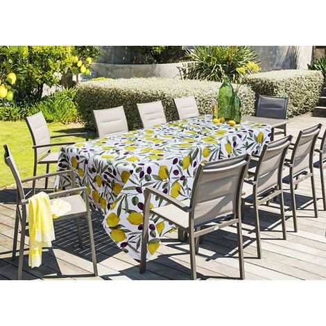 Tovaglia Per Salotto Cucina Tavolo In Cotone Made In Italy 100% Cotone Garda RP, misura140x140coloreGarda (1/3)