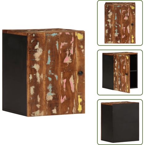Armoire de salle de bain murale 38x33x48cm bois de récupération - Armoire De Salle De Bain - Meuble Salle De Bain - Rangement Salle De Bain - Armoire Murale - Bois Récupéré (1/5)