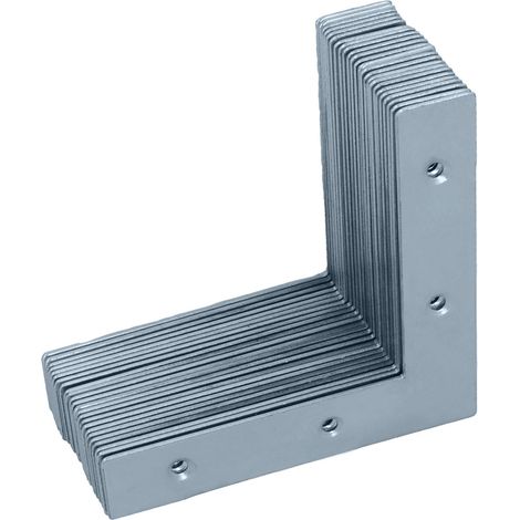 HELPMATE - 24 pezzi angolo piatto 75x75x14mm - connettore in legno zincato e passivato blu - angolo angolare con eccellente protezione dalla corrosione, stabile e durevole - facile montaggio
