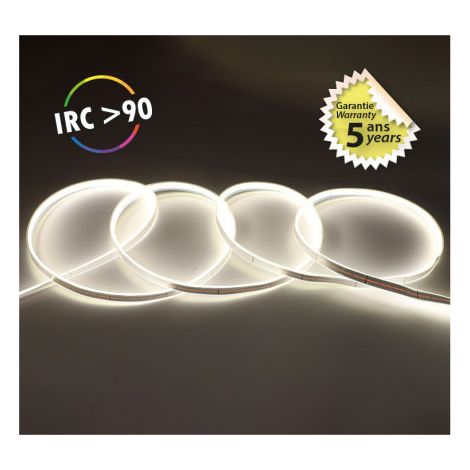 Bandeau LED COB 4000K 5 m 320 LED/m 9W/m IP65 - 24V - Garantie 5 ans Miidex Lighting®