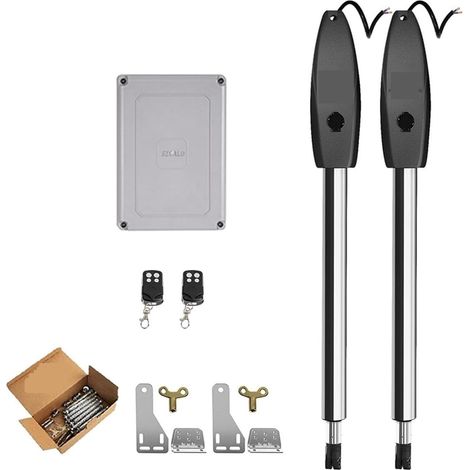 Kit d'ouvre-portes automatiques 400KG automatique double bras électrique porte battante ouvre-porte opérateur moteur actionneur plus proche ouvre-porte battante for le contrôle d'accès pour accessoire (1/5)