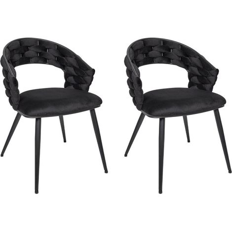 Lot de 2 Chaises Design "Salyer" 82cm Noir (1/5)