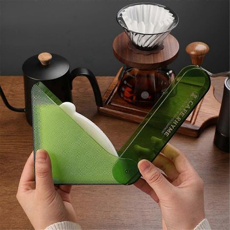 Boîte de rangement pour filtres à café vert infusé à la main -- (1/5)