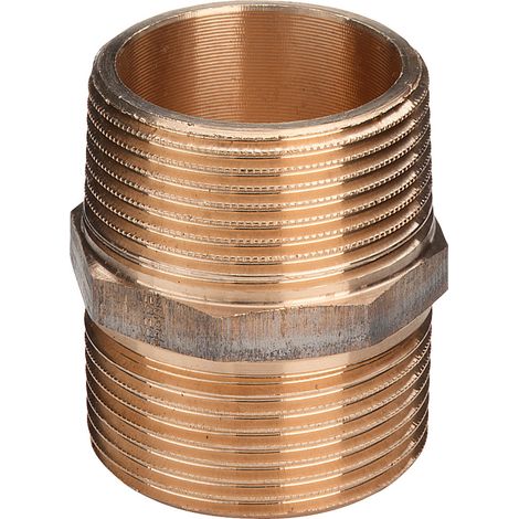 Viega Doppelnippel 3280 in R 1" Rotguss verchromt, 447922 (1/3)