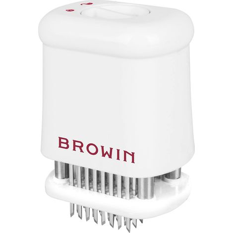 Browin 311401 Strumento batticarne con Sicurezza, 56 Lame in Acciaio Inox, Bianco, Taglia: L, plastica (1/4)