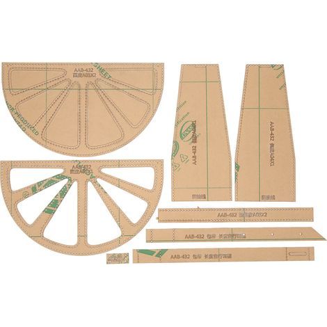 8-teilige Acryl-Schablone für Schultertaschen, transparentes DIY-Muster für Lederarbeiten und Modeaccessoires (1/5)