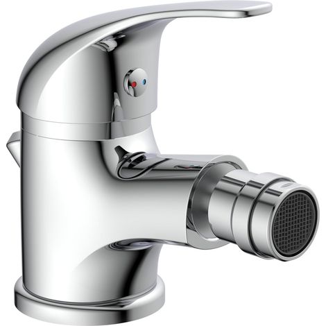Robinet de bidet avec bonde et tige de tirette, mitigeur pivotant de marque Chromé (1/4)