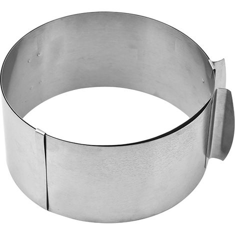 Cercle a Patisserie Reglable Cercle Gateau Extensible Ø 20-40cm Cercles Rond INOX Moule Fraisier Mousse Dessert avec Collier à Gâteau