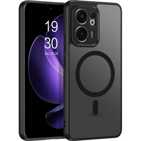 Funda para Oppo Reno 13F / Oppo Reno 13FS, para MagSafe, funda erbord mate, negra (1/5)