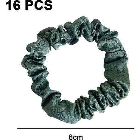 Élastique À Cheveux En Satin - Lot De 16 Pièces - Pour Nuit Et Coiffure Quotidienne - Taille Unique (1/5)