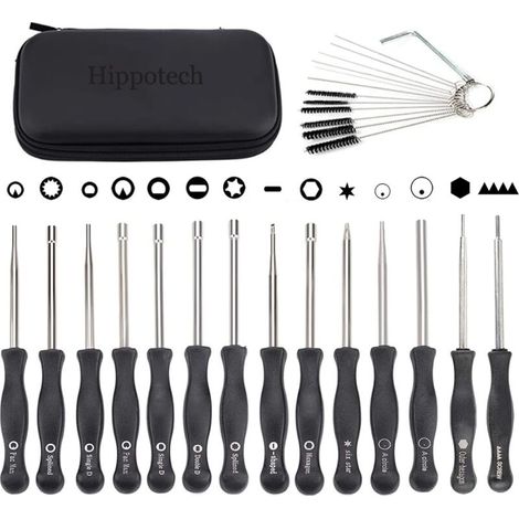 Hippotech 14-teiliges Vergaser-Einstellwerkzeugset mit Sechskantschrauben für kleine 2-Takt-Motoren, passend für Poulan, Husqvarna, STIHL und Echo Kettensägen-Trimmer