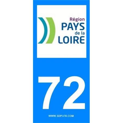 ADHESIFS REGION DEPARTEMENT 72 PAYS DE LA LOIRE X2