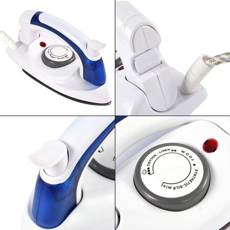 Fer de Voyage à Vapeur Compact et Pliable Portable avec poignée Pliante Ergonomique et Semelle antiadhésive pour Une Utilisation à la Maison et Le Voyage, 700W(EU) - 5