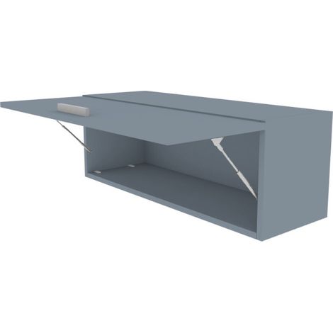 Libreria pensile moderna con anta a ribalta, L 90 cm - Montaggio rapido - Avio