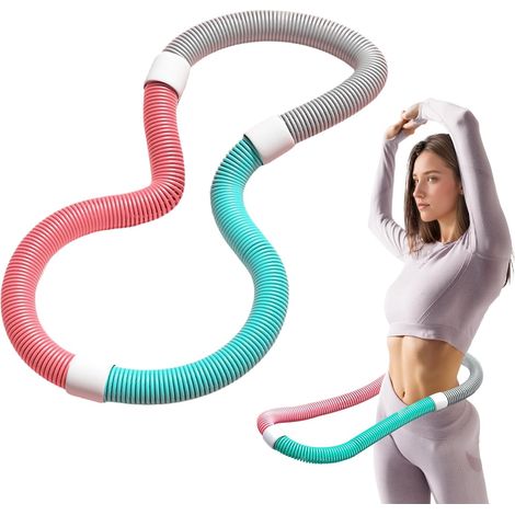 Cerceau de hula-hoop pliable pour adultes de 2 kg avec poids, cerceau de fitness à ressort souple, convient à la maison et à la salle de sport, non destiné aux débutants. (1/5)