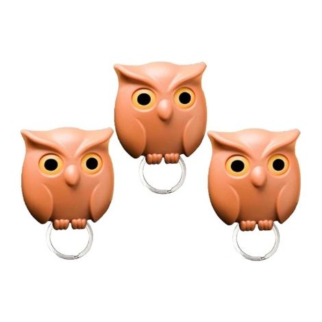 Support mural pour cles en forme de hibou avec aimant yeux mobiles porte cles creatif pour entree et maison (1/5)