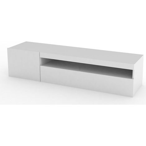 Mobile TV 2 Ante 154,9x40x36,5 cm Daiquiri Bianco Lucido (1/4)