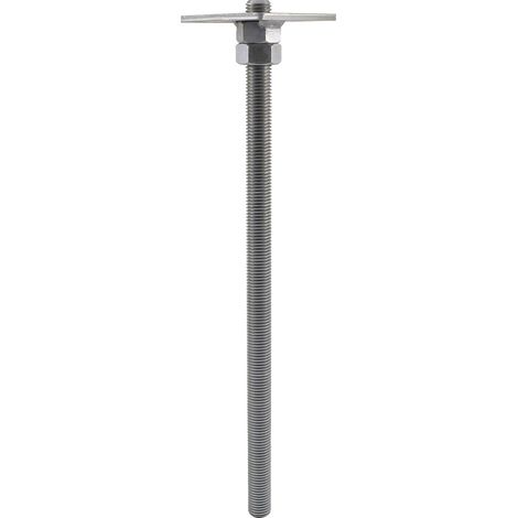 Pitzl Pfostenträger zum Einbetonieren 100x100 - Pfostenanker mit Gewindestange M24 500mm, Stahl ZiNiP beschichtet