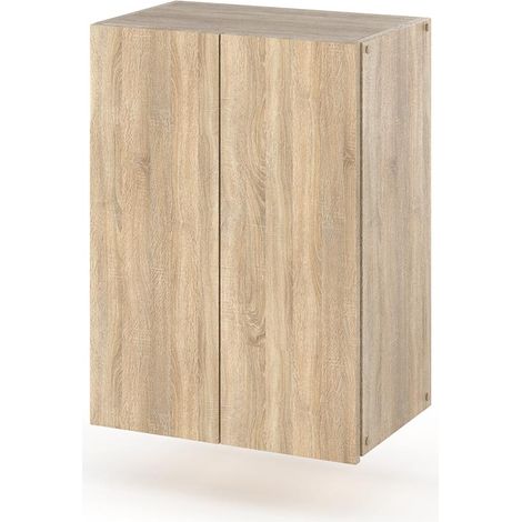 Wandmontierter Badezimmerschrank Sonoma-Eiche 40 cm Badezimmersockel für Badezimmer