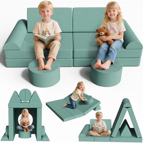 Spielsofa Cord, Kindersofa-Bausteine,Spielsofa für Kinder Oeko-TEX,Grün
Stil Casual
Stofftyp der Polsterung Cord
Form Rund
Modulare Kinderspielcouch mit 15PCS Modul, Kindercouch Aufklappen, kreati (1/5)