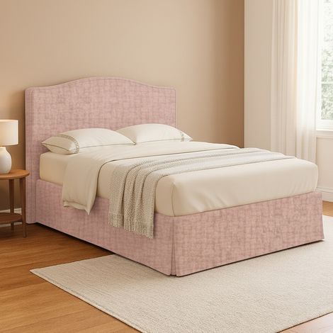 Letto Matrimoniale Morley, Sfoderabile, Contenitore Made in Italy, Rosa (1/5)