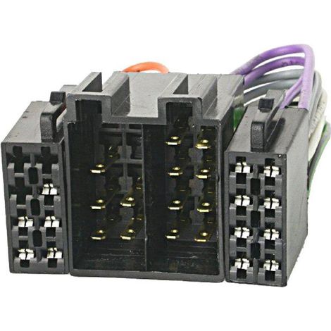 Fiche autoradio ISO 26PIN femelle x2 et male x2