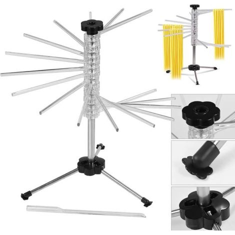 Support de séchage de pâtes pliable Support de support de sécheuse à spaghetti Accessoire de suspension de nouilles -PAI (1/2)