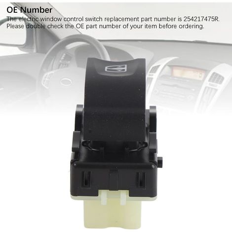 Interrupteur de Vitre Électrique Passager Avant Droit 254217475R Compatible Captur, Clio IV, Duster, Logan II, Talisman (1/5)