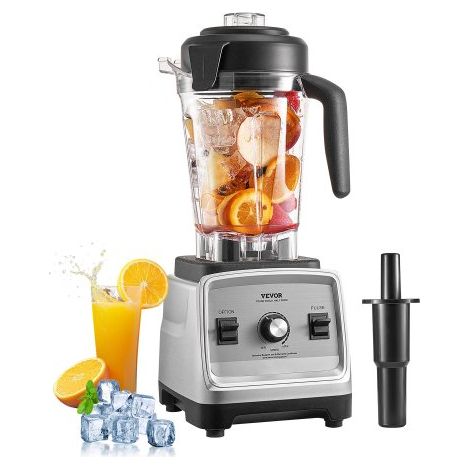 Licuadora para Batidos, 2,5 L, 1600 W, con Motor Potente, Licuadora Multifuncional para Procesar Alimentos para Batidos, Malteadas y Jugos, Apta para la Cocina, 230 x 190 x 500 mm, Plata (1/5)