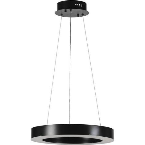 Suspension anneau noir en aluminium et acrylique - noir et translucide (1/5)
