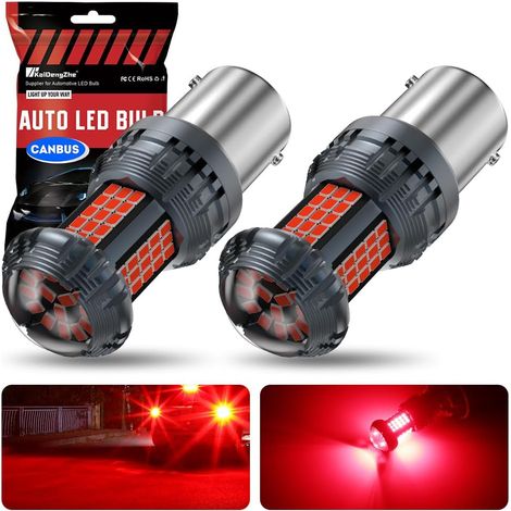 1156 BA15S LED Ampoules, Rouge P21W LED Résistance Intégrée CANBUS Sans Erreur Anti Hyper Flash 7506 1141 1156A Ampoule Avec Projecteur de Remplacement pour Feu Stop, Feu de Recul (1/5)