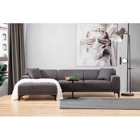 Ecksofa links Petra Anthrazit