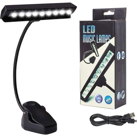 Lampe de Bureau LED à Clip Rechargeable - JINFGERNE - Flexible, Portable et Idéale pour Lecture, Piano, Bureau et Voyage (1/5)