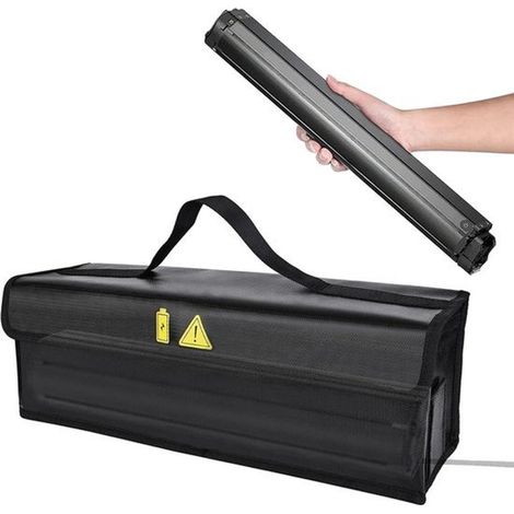 Custodia per batteria per bicicletta elettrica – Borsa portatile ignifuga per la conservazione e la protezione di batterie al litio – 41x14x13 cm (1/5)