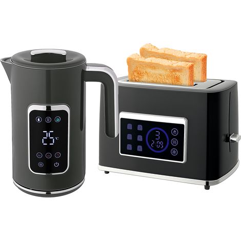 Touch Screen Kettle Toaster Set - Grey (1/5)