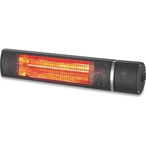 Chauffage Électrique Infrarouge 2000W + Télécommande - Chauffage Mural Protection IP65 Intérieur Extérieur Kemper