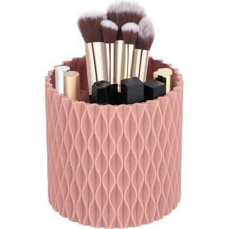 Organisateur Maquillage Rotatif, 360°Rotatif Pot a Crayon, Porte-pinceaux, Rangement cosmétique avec 5 compartiments, Organisateur Salle de Bain, pour la Coiffeuse, la Salle de Bain (1/5)