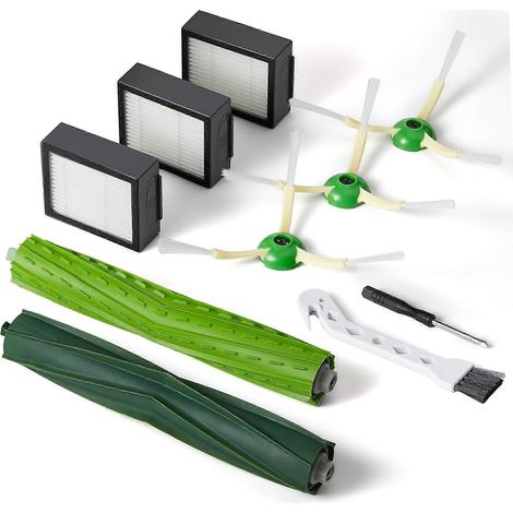 Pièces de rechange et accessoires compatibles avec les aspirateurs robots des séries E, I et J, Combo i5 et j5, notamment des brosses rotatives multifonctions en caoutchouc doubles, 3 filtres HEPA et (1/5)