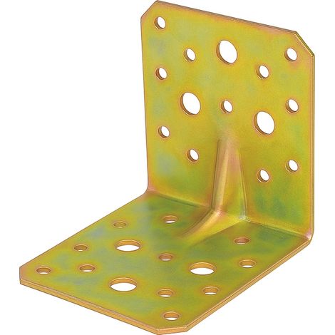 PIASTRINA DI GIUNZIONE ad angolo mm.100x100x90 L in acciaio tropicalizzato 20.00 pz