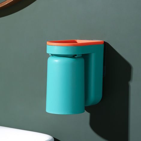 dcoration wc,Porte-brosse à dents poinçon gratuit rince-bouche tasse, salle de bain boîte de rangement(vert) (1/5)