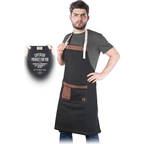 Arbeitsschürze schwarz/braun
