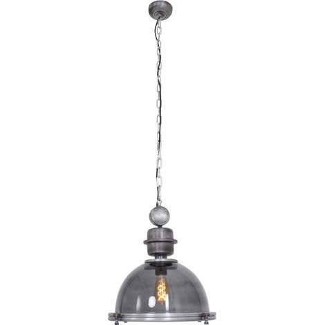 Sienna Tough Guy Lámparas de Techo Colgantes Dome Gris Transparente, Vidrio Mate, Metal (1/4)