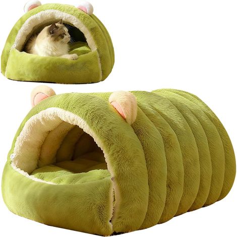 Lit en Forme De Caverne pour Chat - Nid Confortable Et Doux pour Les Petits (1/5)