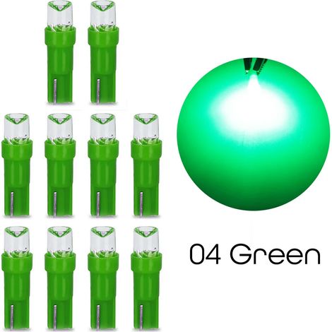 Ampoule automobile LED, lot de 10 unités, réf. 02483, couleur blanche, pour l'éclairage et le remplacement dans les véhicules.-AquaForge