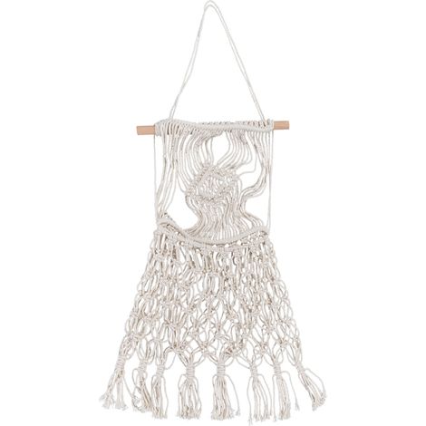 Handgewebter Pompon-Wandbehang, ideal zur Dekoration (1/5)