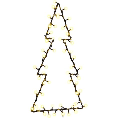 Lumières de Noël silhouette d'arbre de Noël 80 LED blanc chaud (1/5)